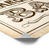  Westerne MARGARITA BAR-gebarentafdruk Poster (Hoek)