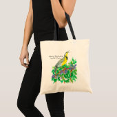 Westerne Meadowlark Oregon Flowers Bird Tote Bag (Voorkant (product))