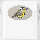 Westerne Meadowlark Ovale Sticker (Tas)