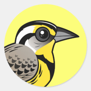 Westerne Meadowlark Ronde Sticker