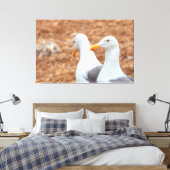 Westerne meeuwen canvas afdruk (Insitu (Slaapkamer))