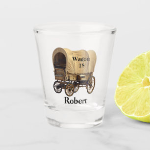 Westerne met sleepboten bedekte wagens, op maat ge shot glas