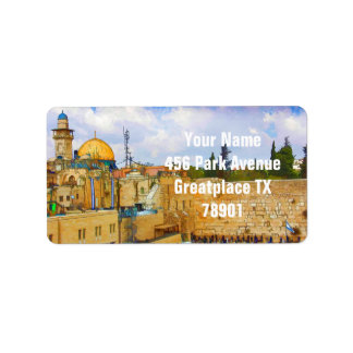 Westerne muur in Jeruzalem (Muur van Sorrow) Etiket