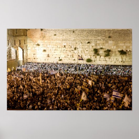 Westerne muur in Jeruzalem (Muur van Sorrow) Poster (Voorkant)