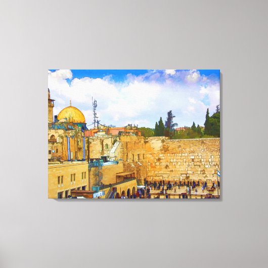 Westerne Muur in Jeruzalem (Muur van Verdriet) Can Canvas Afdruk (Voorkant)