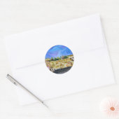 Westerne muur ronde sticker (Envelop)