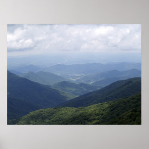 Westerne NC-bergen Poster