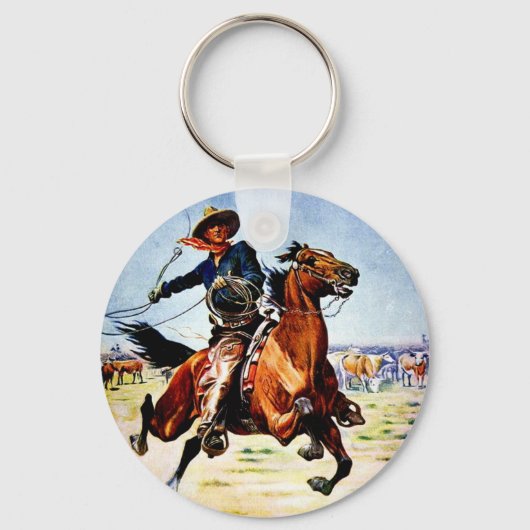 Westerne nostalgie sleutelhanger (Voorkant)