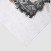 Westerne ontkoppeling van Barrel Racing Cowgirl Tissuepapier (Detail)