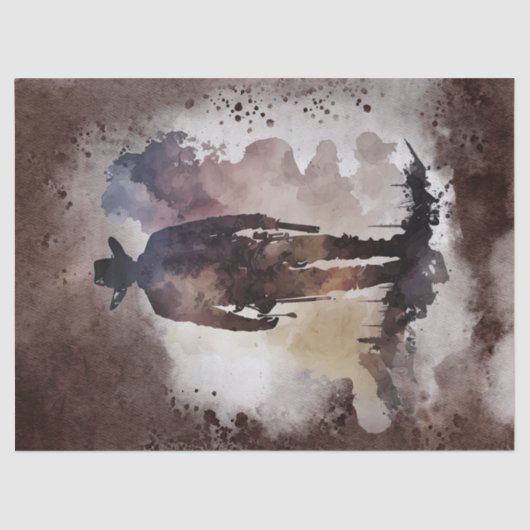 Westerne ontkoppeling van cowboyWaterverf Tissuepapier (Voorkant)