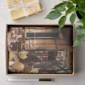 Westerne oude binnenstad herinneringen  decoupage tissuepapier (Geschenk)