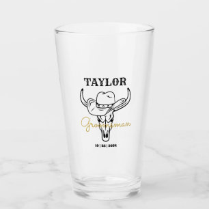 Westerne Oude Grens Cowboy Persoonlijke Groomsmen Glas