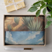 Westerne oude houten kar in Prairie Wild West Tissuepapier (Geschenk)