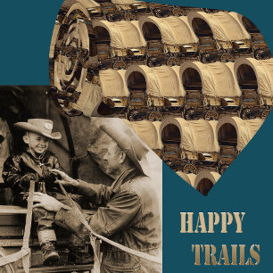 Westerne overdekte wagen Cowboy Trail Ride Stropdas