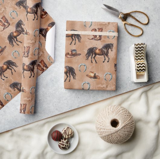 Westerne paarden cadeaupapier (Crafts)