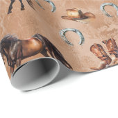 Westerne paarden cadeaupapier (Rol Hoek)
