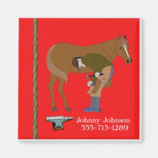 Westerne paarden magneet (Voorkant)