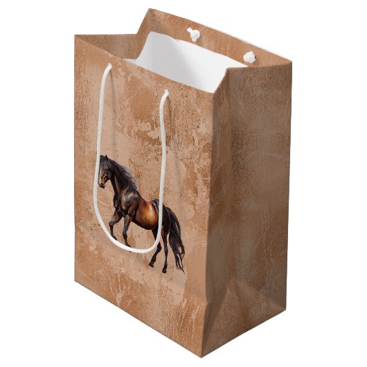 Westerne paarden medium cadeauzakje (Voorkant Gekanteld)