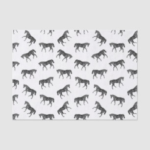  Westerne paarden Pattern Old Fashioned Horse Tissuepapier