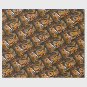 Westerne paardenbloemen Pet Lasso Cadeaupapier