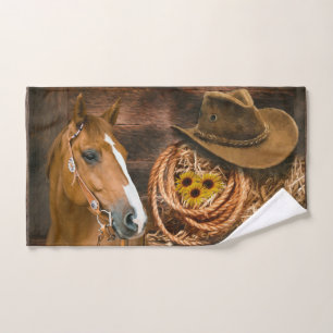 Westerne paardenbloemen Pet Lasso Handdoek