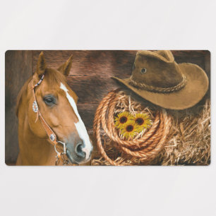 Westerne paardenbloemen Pet Lasso Labels