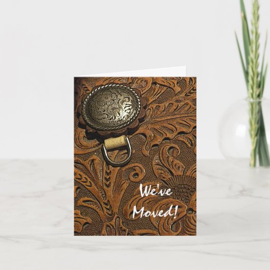 Westerne Paardenzadelverandering Adres Aankondiging (Voorkant)