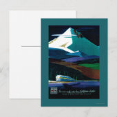Westerne Pacific California Zephyr Vintage Poster Briefkaart (Voorkant / Achterkant)