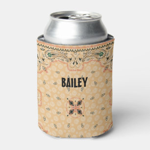 Westerne Paisley Gold Bandana-printer op maat Blikjeskoeler