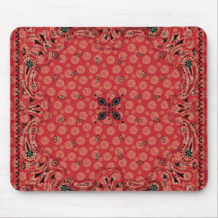 Westerne Paisley Red Bandana Print Muismat