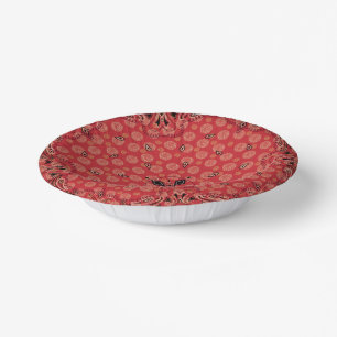 Westerne Paisley Red Bandana Print Party Papieren Kommen