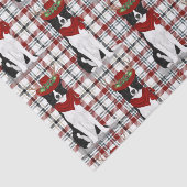 Westerne paling en kerstgrens Collie Lover Tissuepapier (Detail)