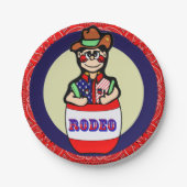 Westerne partij kleine rodeo-kleding in Barrel Papieren Bordje (Voorkant)