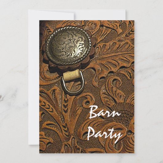 Westerne PARTIJ Saddle Barn Kaart (Voorkant)