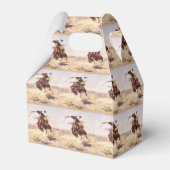 Westerne partij voor- of cadeaudoos voor het oude  bedankdoosjes (Achterkant)