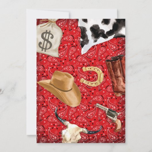 Westerne partij, Westerne uitnodiging voor Cowboy  (Achterkant)