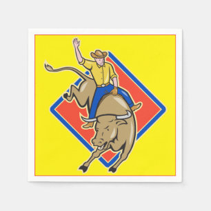 Westerne partijbull Rider Cowboy Servetten