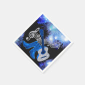 Westerne partijguitaars en cowboy Boots Napkins Servet (Hoek)