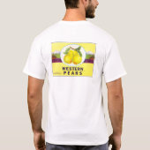 Westerne peren - etiket op fruitkratten t-shirt (Achterkant)