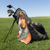  Westerne Pin-up Golfhanddoek (Groen)