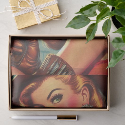  Westerne Pin-up Tissuepapier (Geschenk)