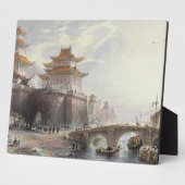 Westerne poort van Peking, c.1850 (kleurenlitho) Fotoplaat (Zijkant)