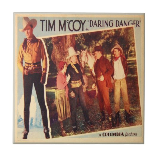  Westerne  Poster Daring Gevaar Tegeltje (Voorkant)