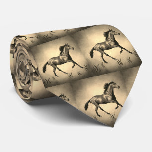 Westerne printer voor paarden stropdas