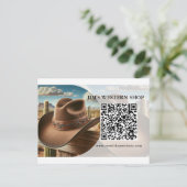 Westerne QR-code Zakelijke briefkaart (Staand voorkant)