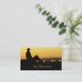 Westerne Ranch Cowboy Sunset Visitekaartjes 2 (Staand voorkant)