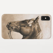 Westerne Ranch Horse Old Photo Sepia Case-Mate iPhone Case (Achterkant (horizontaal))
