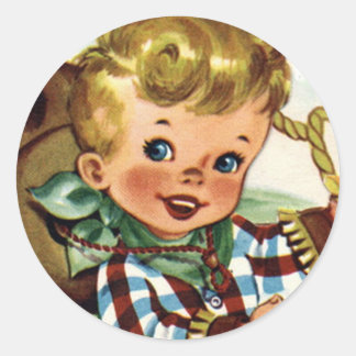 Westerne Retro Lil' Cowboy 1 Fun Stickers