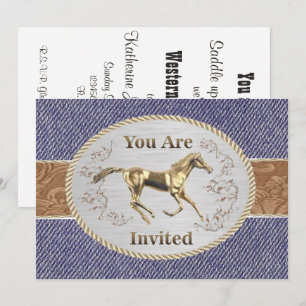 Westerne riem en gesp op je denim zijn welkom kaart