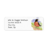 Westerne Robin Garden Bird, Adres Label (Voorkant)